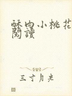 酥肉小桃花全文阅读