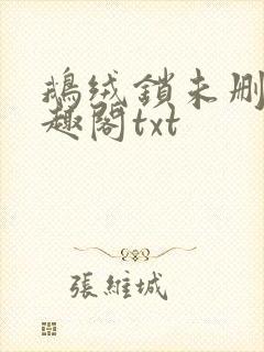 鹅绒锁未删除笔趣阁txt封面