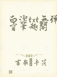 白洁txt无弹窗笔趣阁