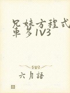 兄妹方程式多R车多1V3