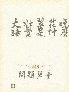 大壮翠花晚上不睡觉是什么电视剧