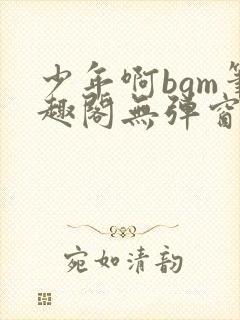 少年啊bgm笔趣阁无弹窗免费