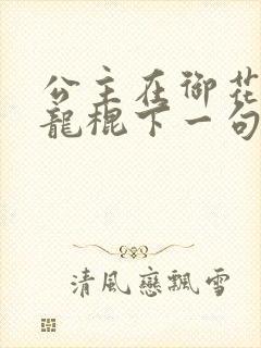 公主在御花园吃龙棍下一句