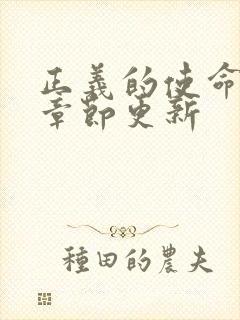 正义的使命最新章节更新