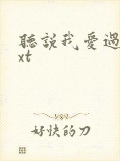 听说我爱过你txt