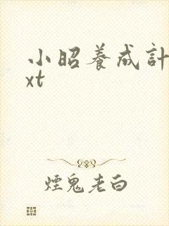 小昭养成计划txt封面