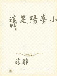 这是阳台小点声叫封面