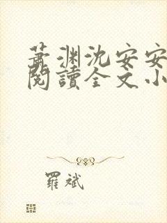 萧渊沈安安免费阅读全文小说