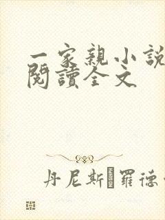 一家亲小说免费阅读全文