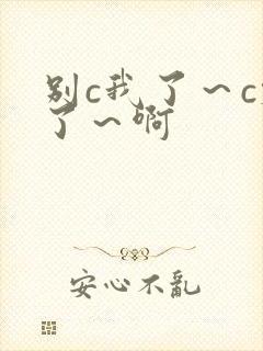 别c我了～c烂了～啊封面