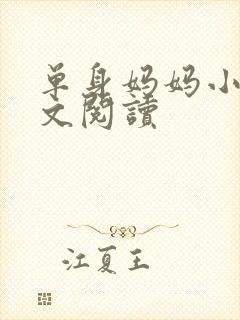 单身妈妈小说全文阅读封面