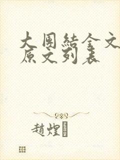 大团结全文阅读原文列表封面