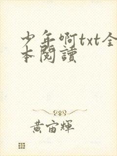 少年啊txt全本阅读