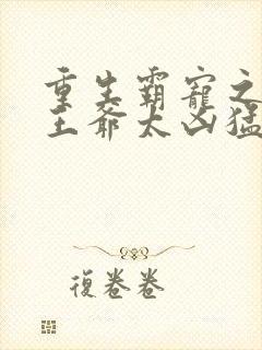 重生霸宠之摄政王爷太凶猛封面