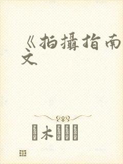 《拍摄指南》全文