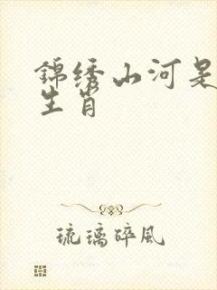 锦绣山河是什么生肖封面