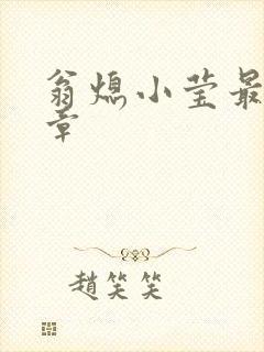 翁熄小莹最新节章封面