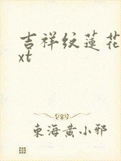 吉祥纹莲花楼txt