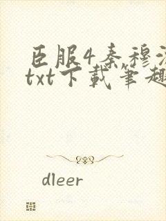 臣服4秦穆沈流txt下载笔趣阁封面