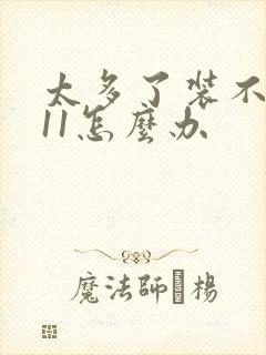 太多了装不下h11怎么办封面