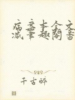 病案本全文未删减笔趣阁番外封面