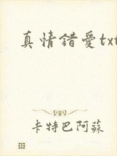 真情错爱txt