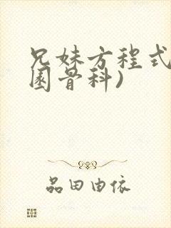 兄妹方程式(校园骨科)