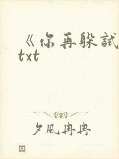 《你再躲试试》txt