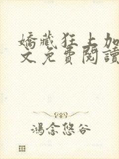 娇藏狂上加狂全文免费阅读笔趣阁