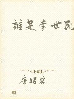 谁是李世民封面