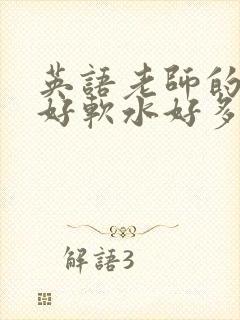 英语老师的兔子好软水好多