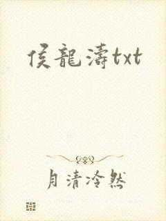 侯龙涛txt封面