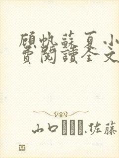 顾帆苏夏小说免费阅读全文