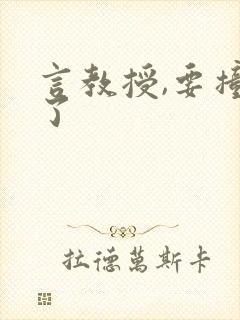 言教授,要撞坏了