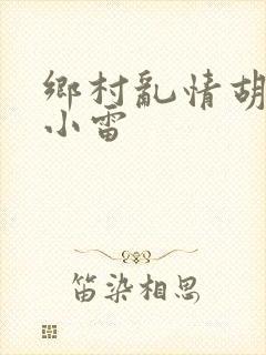 乡村乱情胡秀英小雷封面