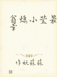 翁熄小莹最新节章封面