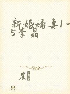 新婚娇妻1一25李晶