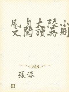 风月大陆小说全文阅读无删减