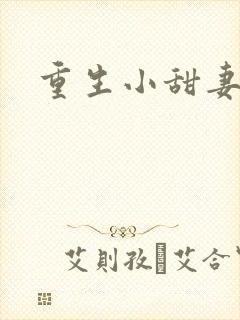 重生小甜妻封面