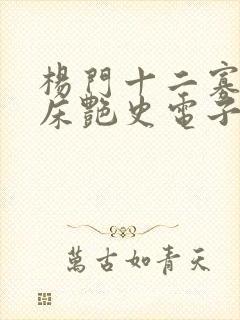 杨门十二寡妇肉床艳史电子书