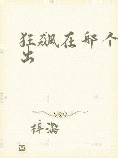 狂飙在哪个台播出封面