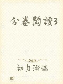 分卷阅读3