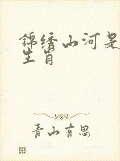 锦绣山河是什么生肖封面