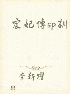 宸妃传sp训诫封面