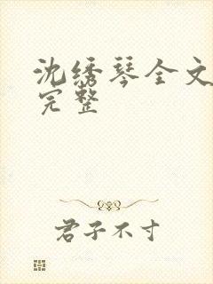 沈绣琴全文阅读完整