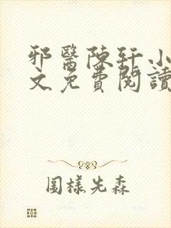 邪医陈轩小说全文免费阅读