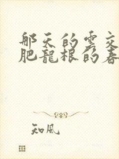 那天的云交雨合肥龙根的春天