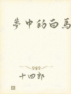 梦中的白马封面