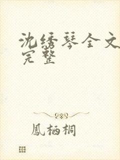 沈绣琴全文阅读完整