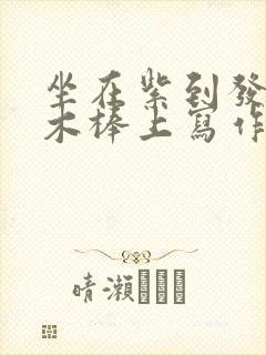 坐在紫到发黑的木棒上写作业阅读